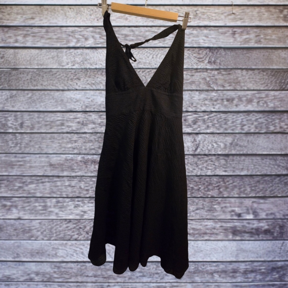 J Crew Black Halter Dress